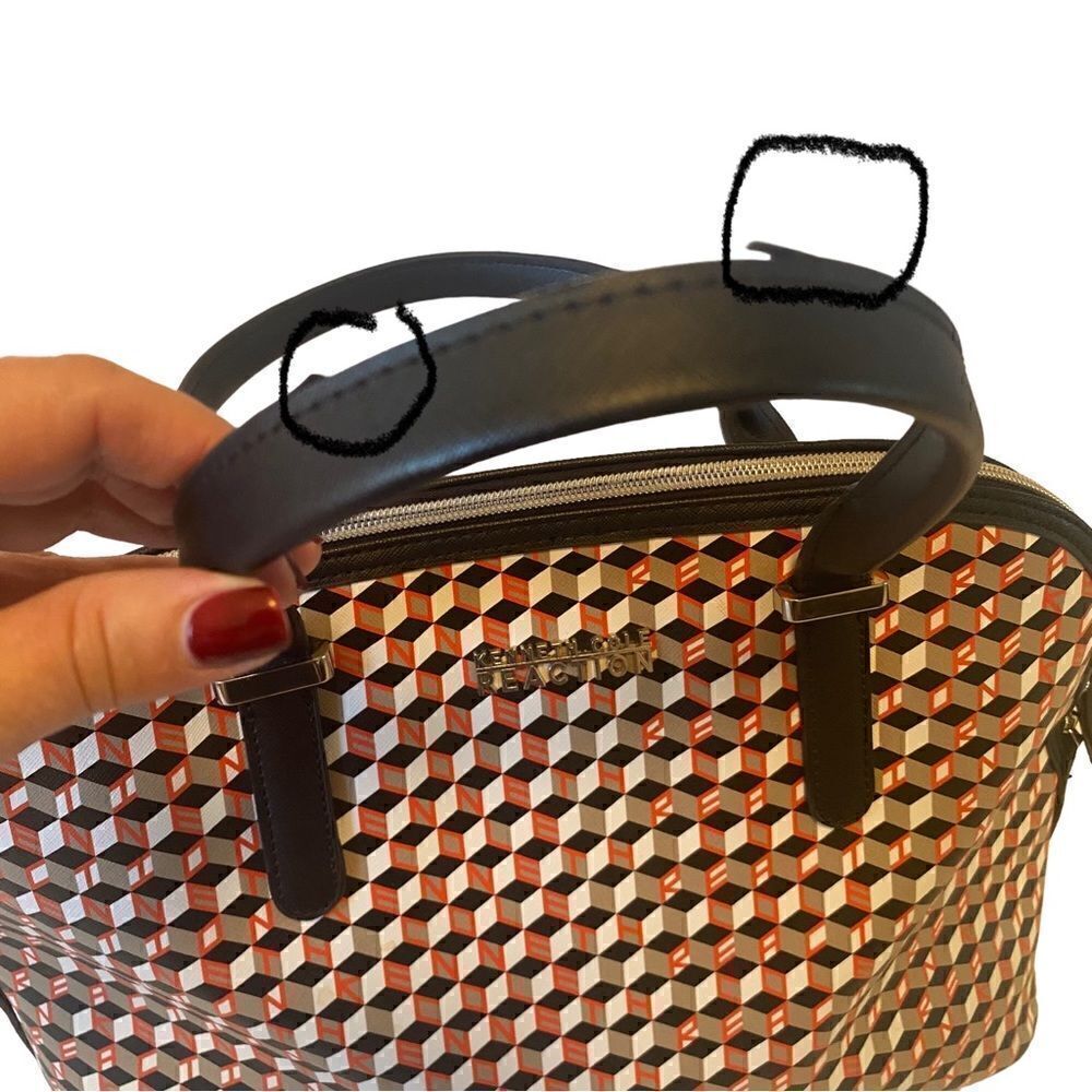 Kenneth Cole Reaction Geometric Print Satchel. - Picture 10 of 10